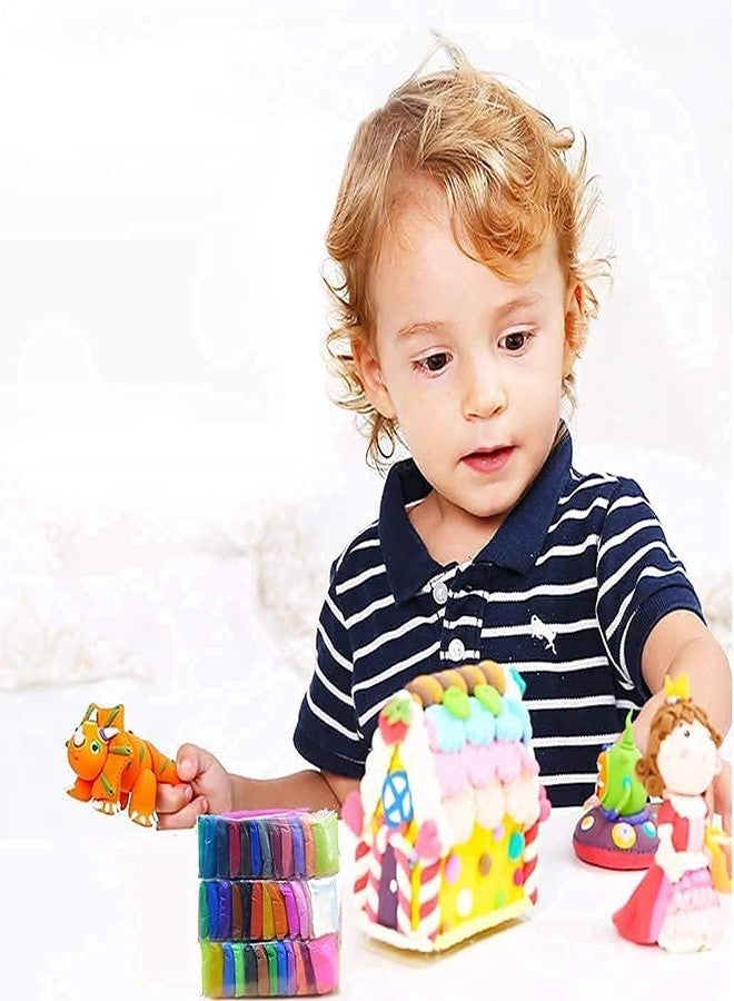 ikis - Air Dry Clay, Colorful Children Soft Clay, Creative Art Crafts, Gifts for Kids-Multi Color. Non-Toxic Modeling Magic Fluffy Foam Bouncing Clay Putty Kit for Kids with Tools (Pack of 12) - Image 3